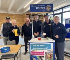 Members ready to provide tea and coffee